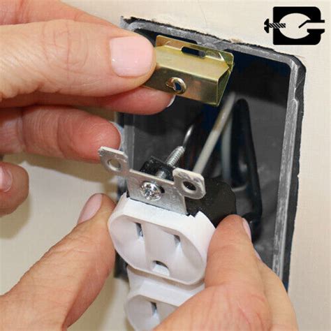 electrical box screws stripped|electrical outlet box repair clips.